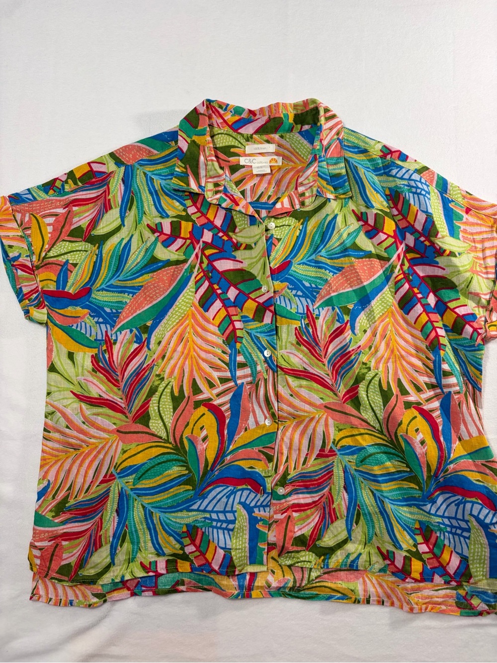 C&C California Colorful Tropical Button-Up Shirt - Multicolor